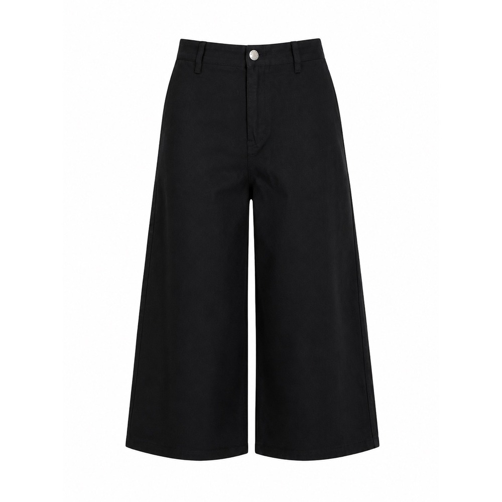 Meet Sixty NWT Black High Rise Wide Leg Culotte Pants Modern Work Women's Size M
